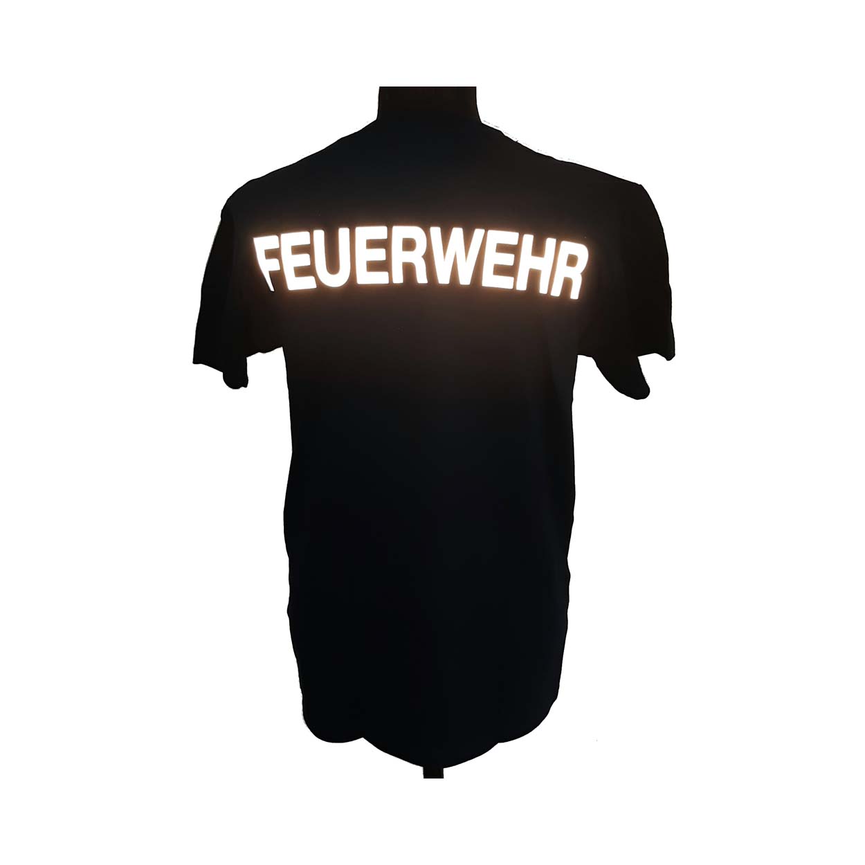 T-Shirt blau "FEUERWEHR" reflektierend