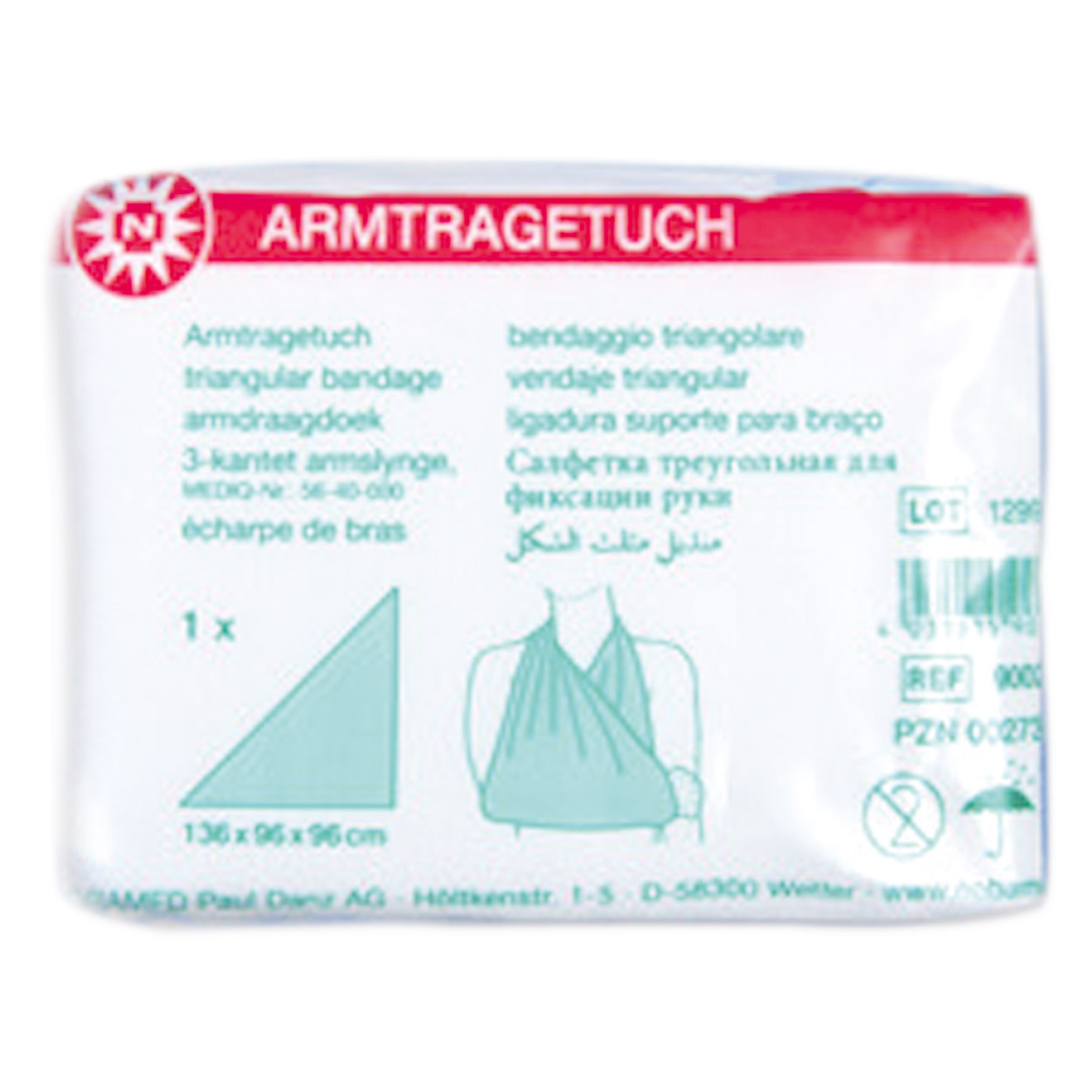 Dreiecktuch aus Viskose in weiß