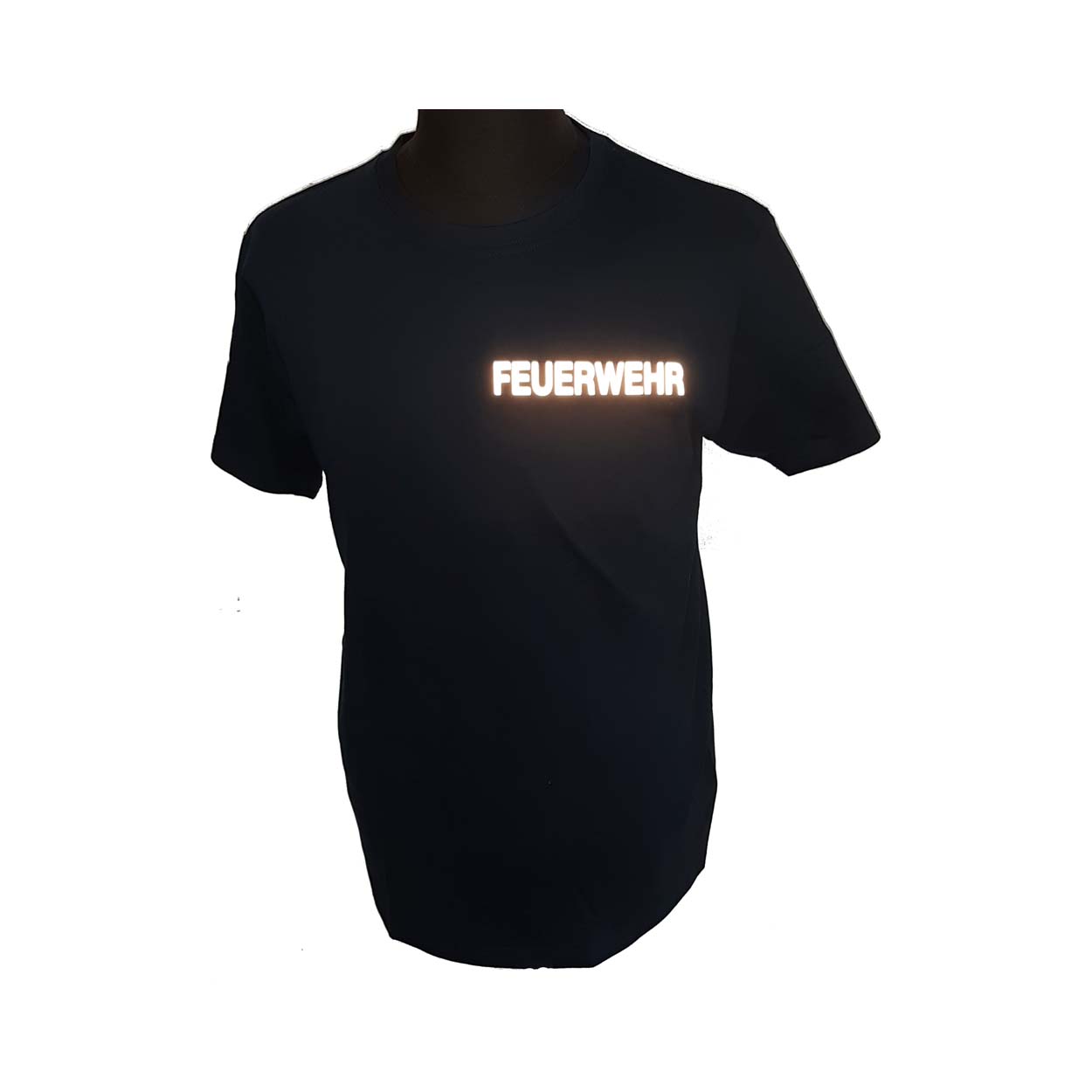 T-Shirt blau "FEUERWEHR" reflektierend