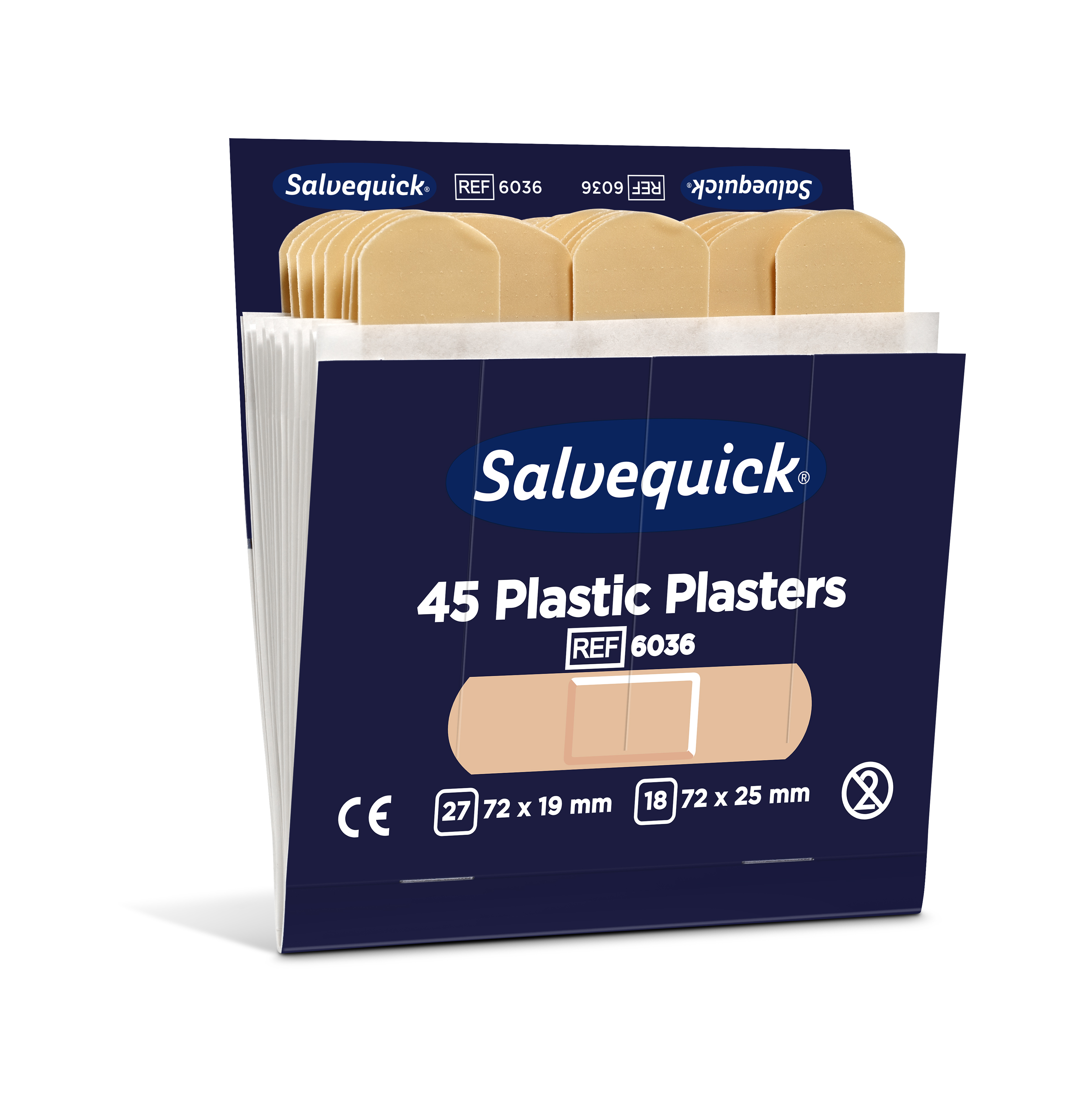 Cederroth Salvequick Plastic Pflaster - 45 Stück Pflaster