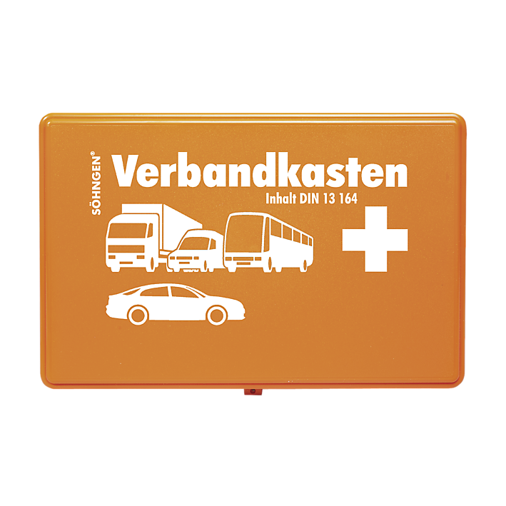 KFZ-Verbandkasten leer Kunststoff orange