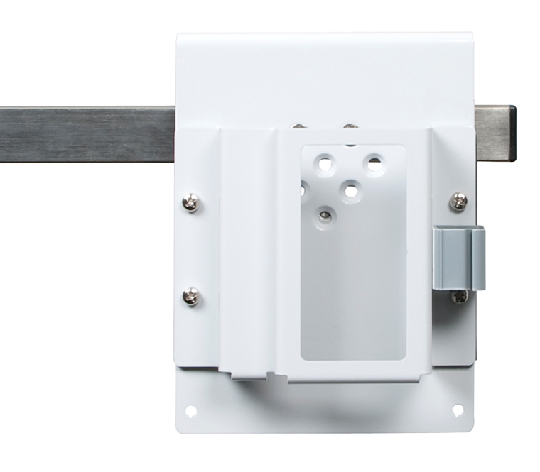 Wandhalterung für Netz- und Ladegerät zur direkten Wandmontage (geeignete Schrauben  für die Wandmontage vom Kunden beizustellen)