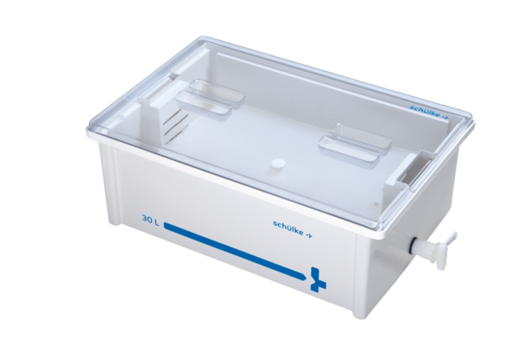 Desinfektionswanne 30 L – Komplett-Set / Deckel transparent | Instrumentenwanne