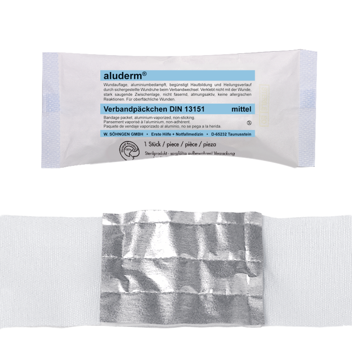 aluderm® Verbandpäckchen DIN 13151 mittel steril à 50 Stück
