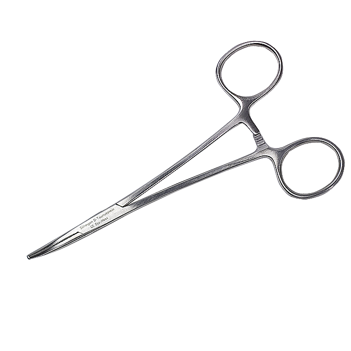 Halsted-Mosquito-Klemme OP 12cm aufgebogen