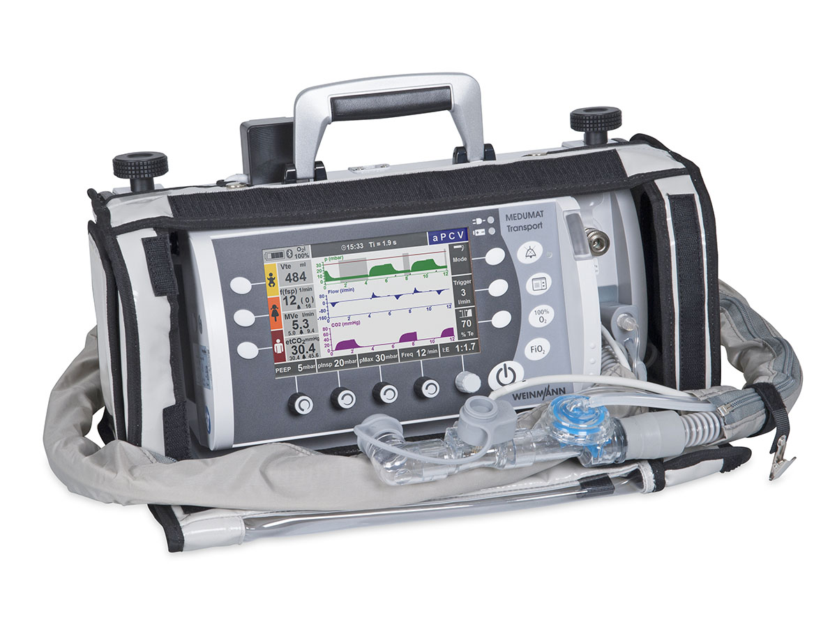 MEDUMAT Transport mit CO2-Messung auf LIFE-BASE 1 NG  mit Ladeschnittstelle