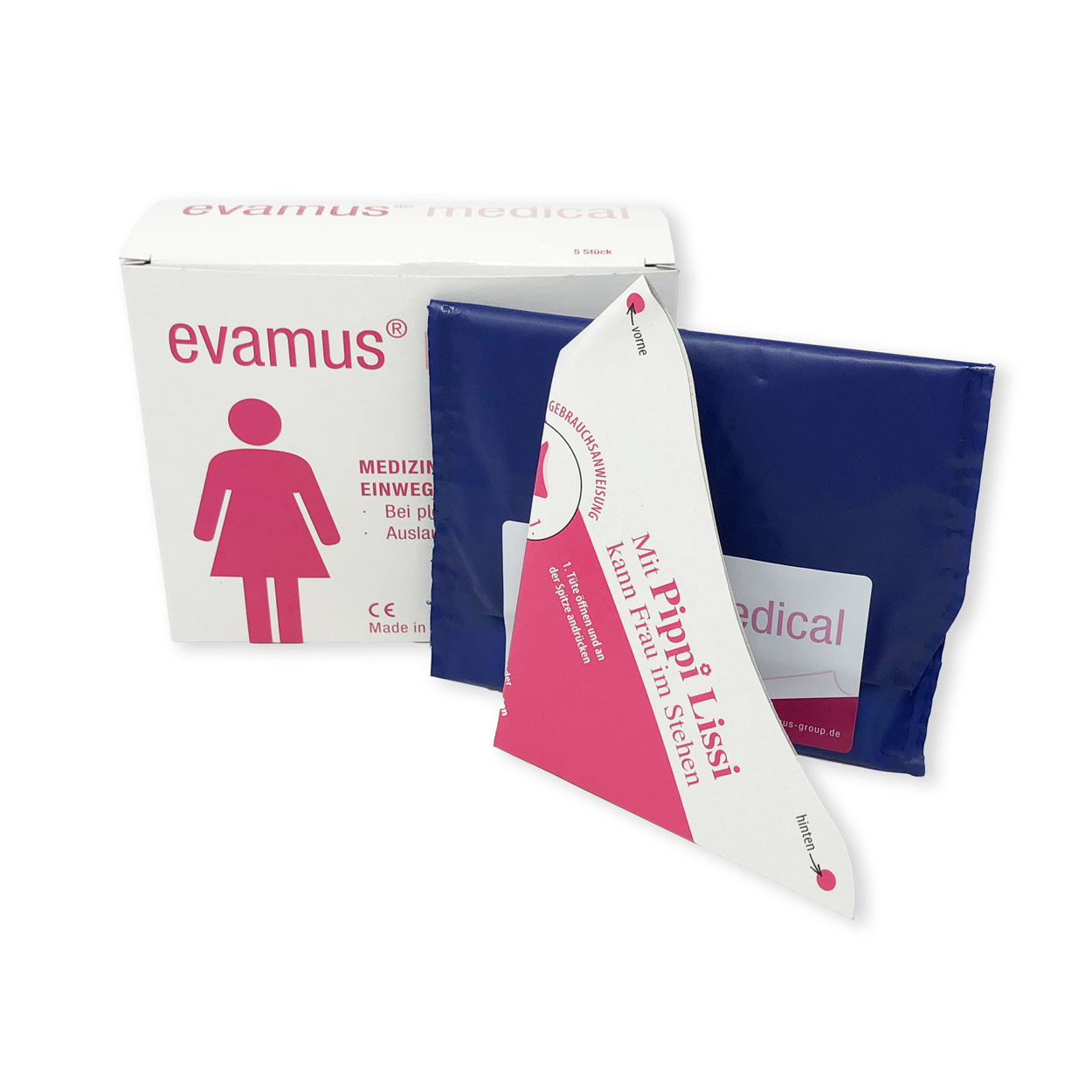 Evamus Taschen-Örtchen Frauen, 750ml, 5er Pack