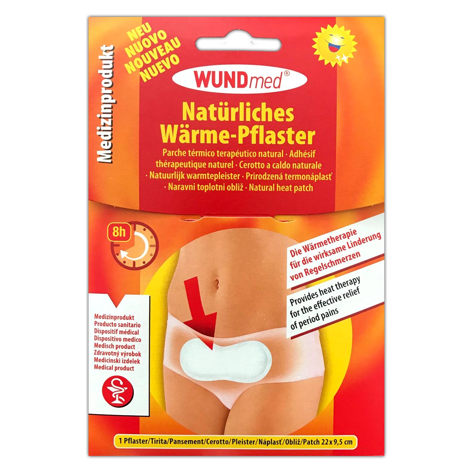 Wärmepflaster gegen Regelschmerzen 22cm x 9,5cm