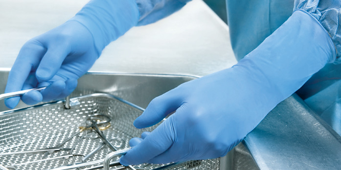 Peha-soft® nitrile guard powderfree Untersuchungshandschuhe - Packung à 100 Stück