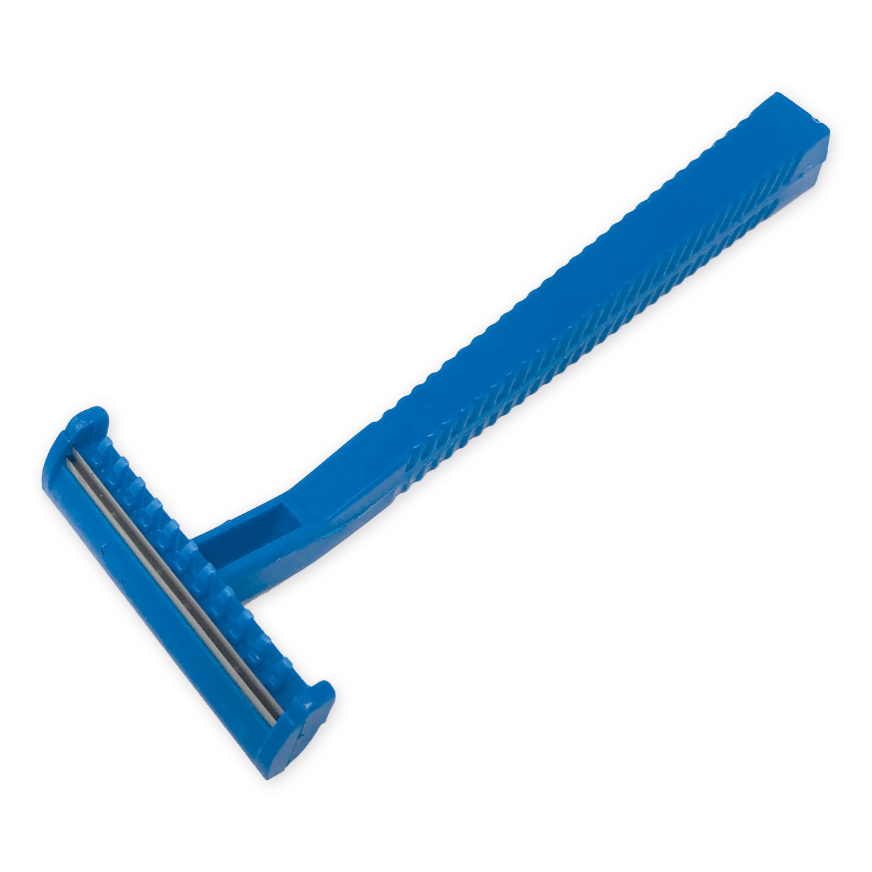 Einmalrasierer in blau, zweischneidig