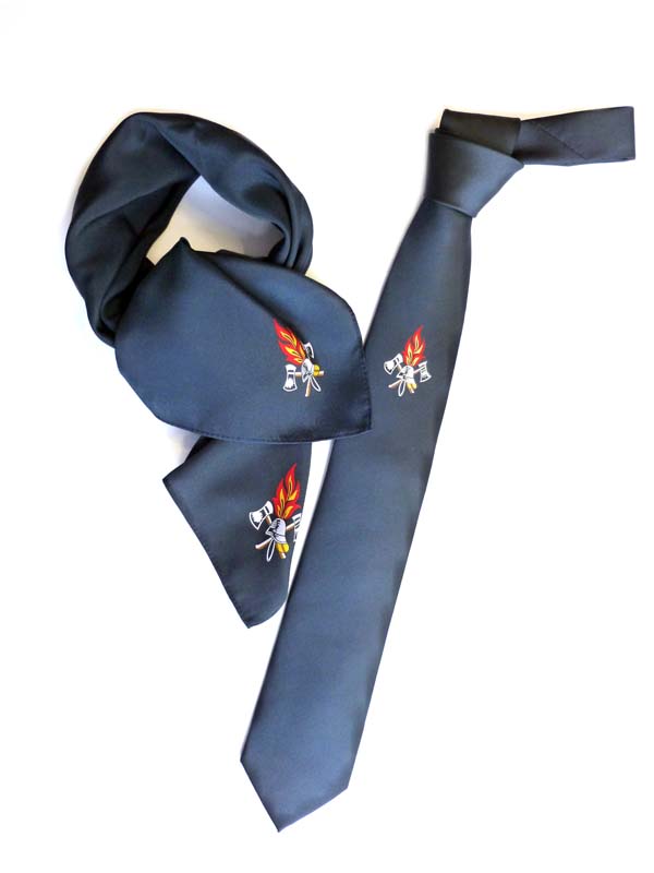 Krawatte Feuerwehr blau