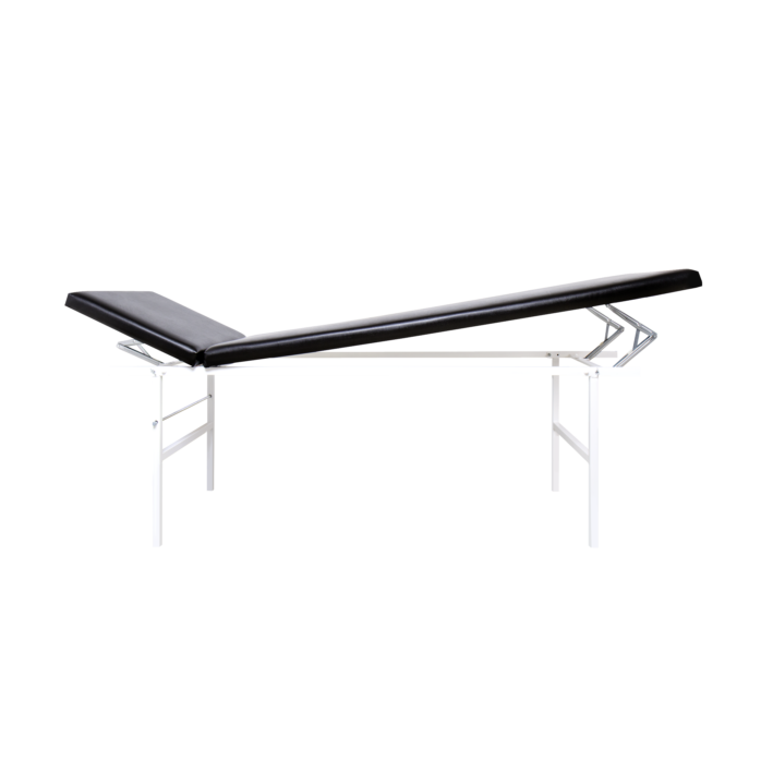 Untersuchungsliege Stahlrohr Kopf-u.Fußteil verst.,schwarz