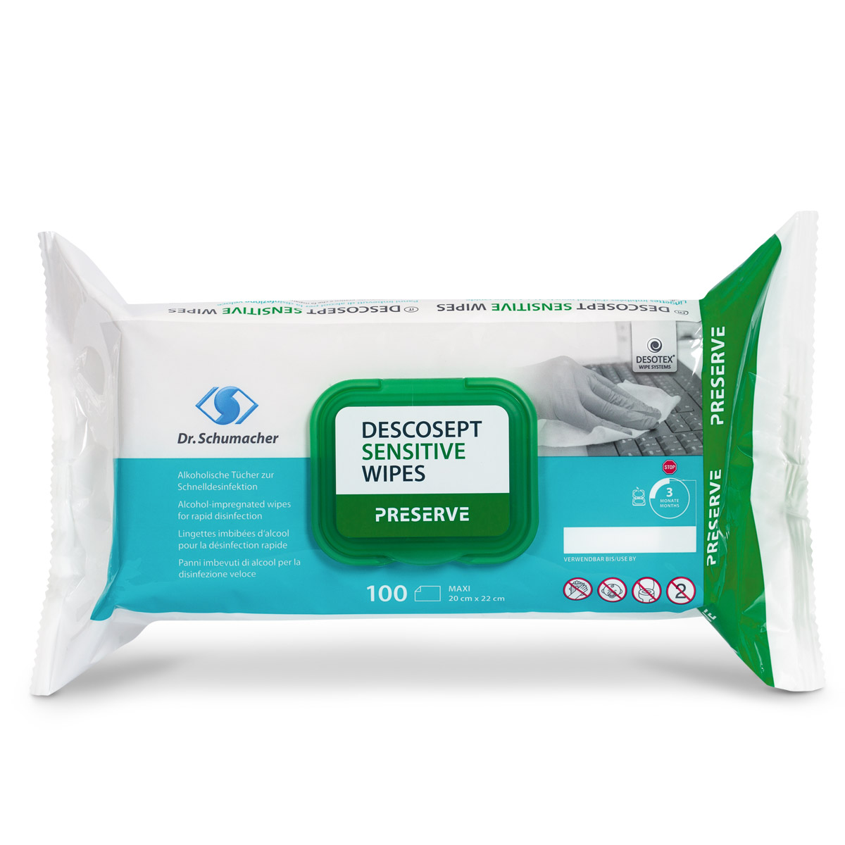 DESCOSEPT SENSITIVE WIPES Desinfektionstücher - Packung à 100 Stück