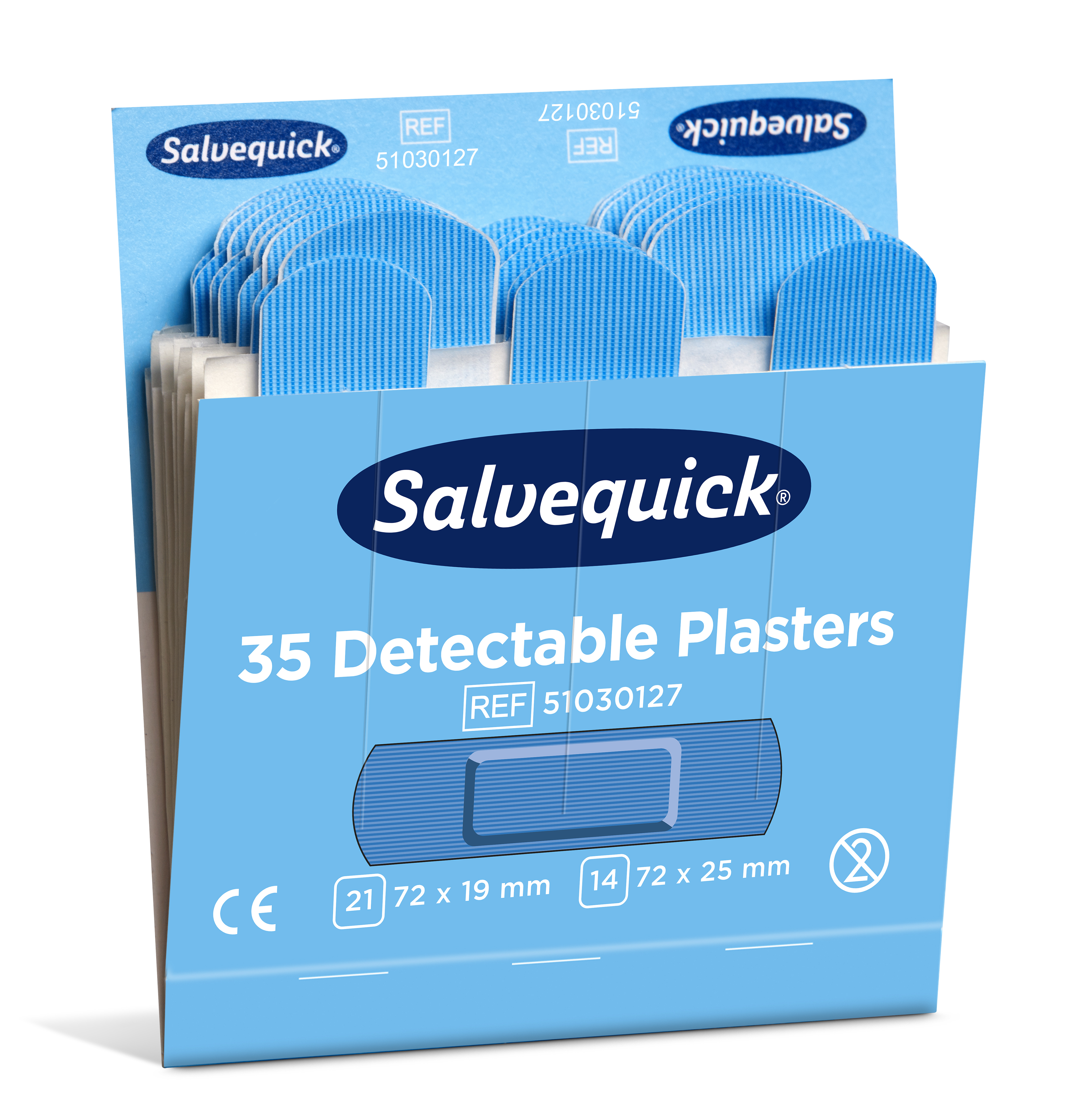 Cederroth Salvequick Blue Detectable Pflastermix - 6 x 35 Stück