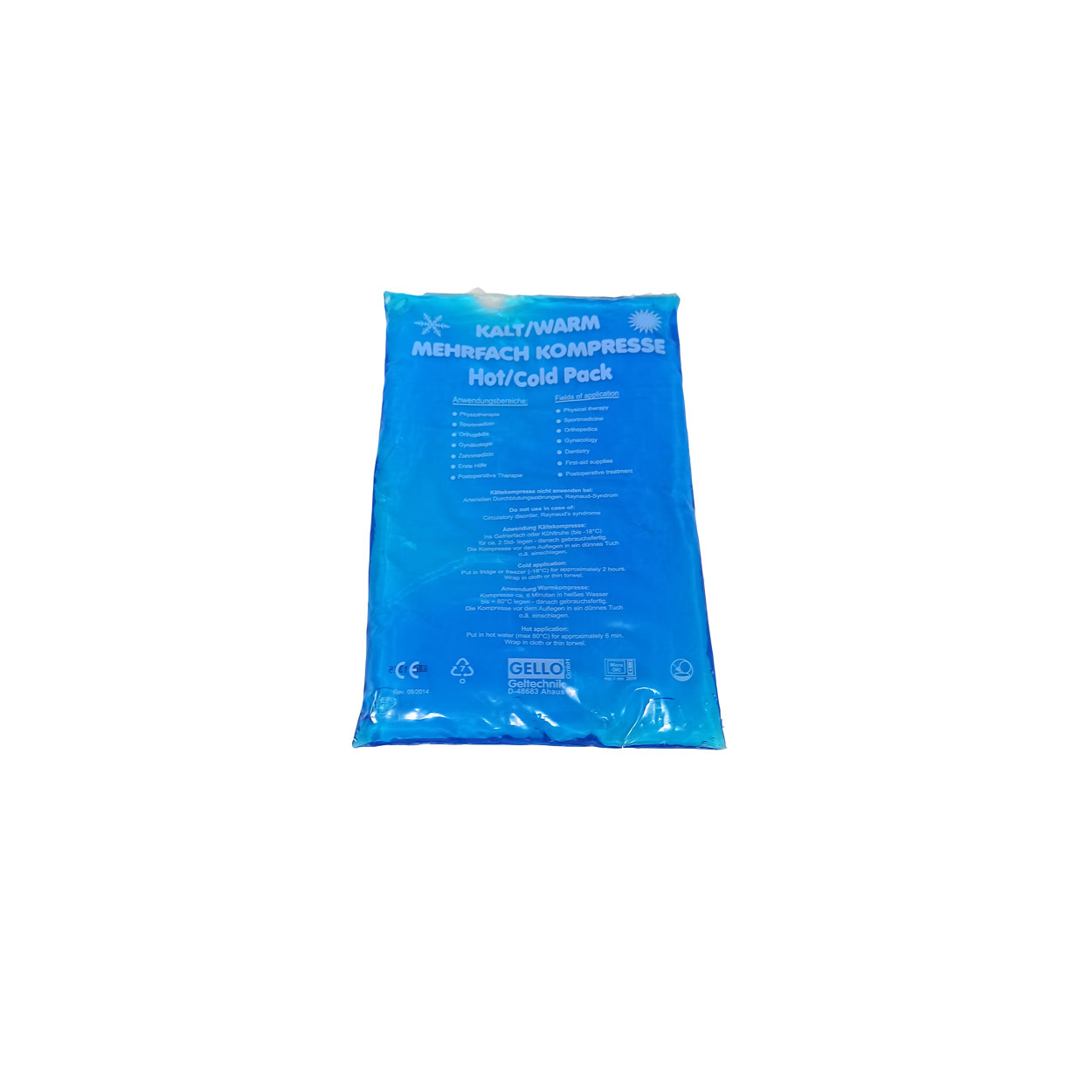 Kalt-/Warmkompresse in 16x26 cm, blau