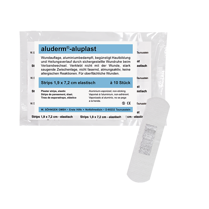 aluderm®-aluplast elastisch Strips 1,9x7,2 cm  10 Stück