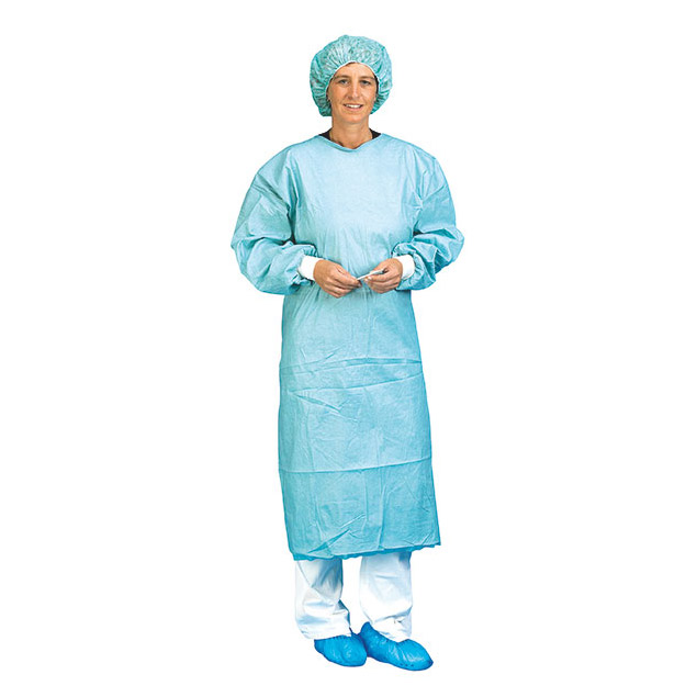 Einmal OP-Kittel Größe XL in blau/grün