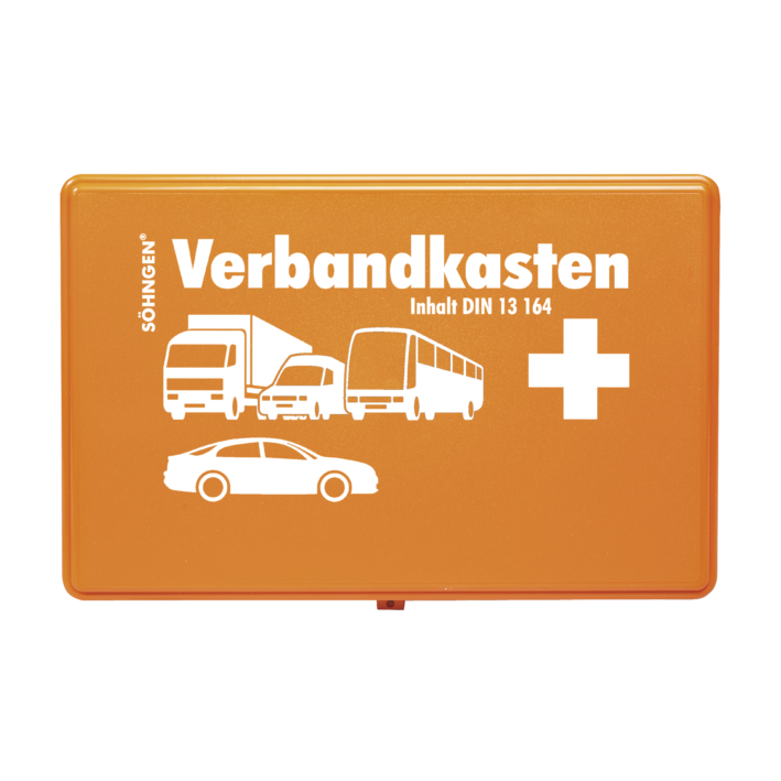 KFZ-Verbandkasten KU orange mit Füllung Standard DIN 13164