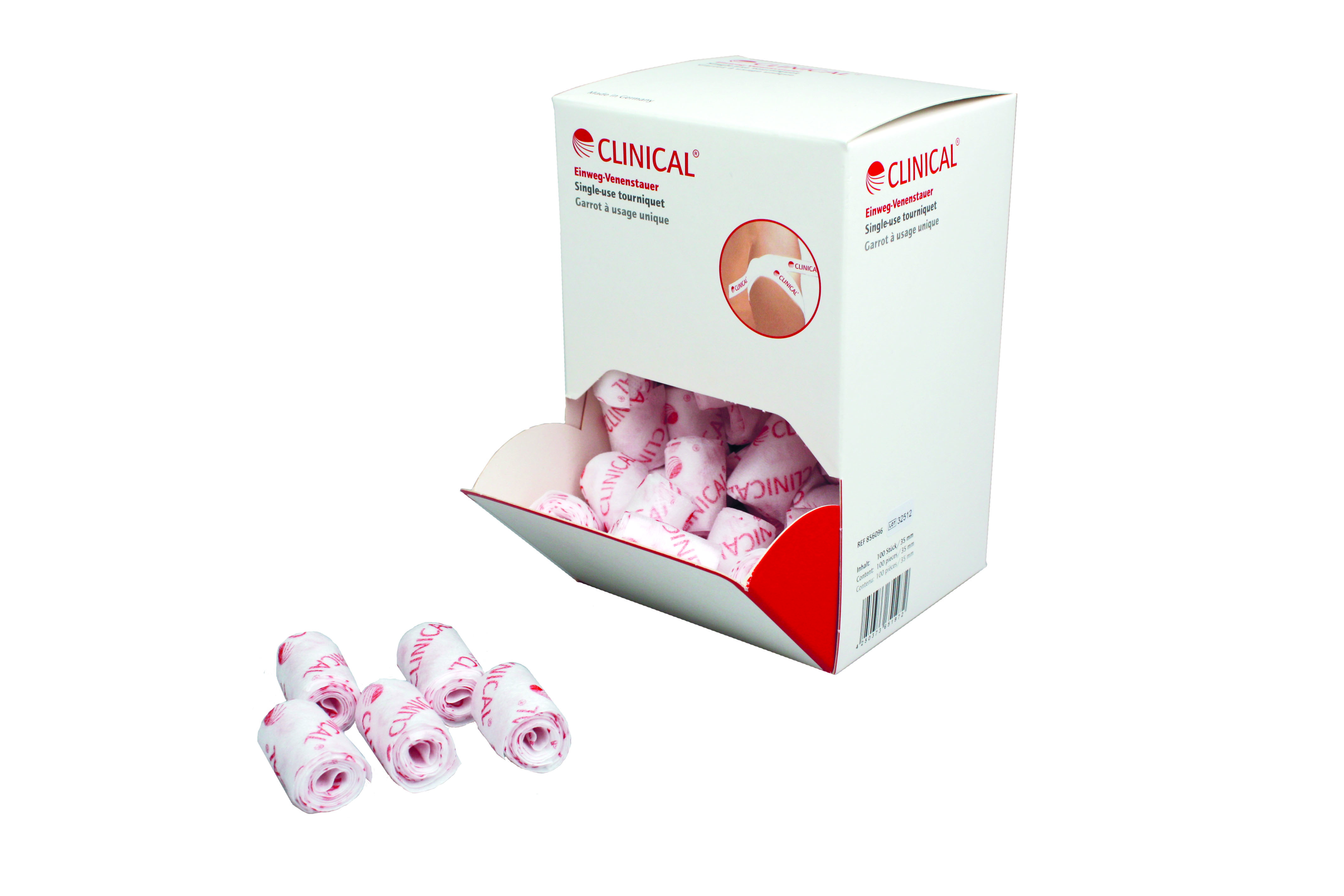 Einweg Venenstauer 65 cm x 35 mm weiß - Packung à 100 Stück