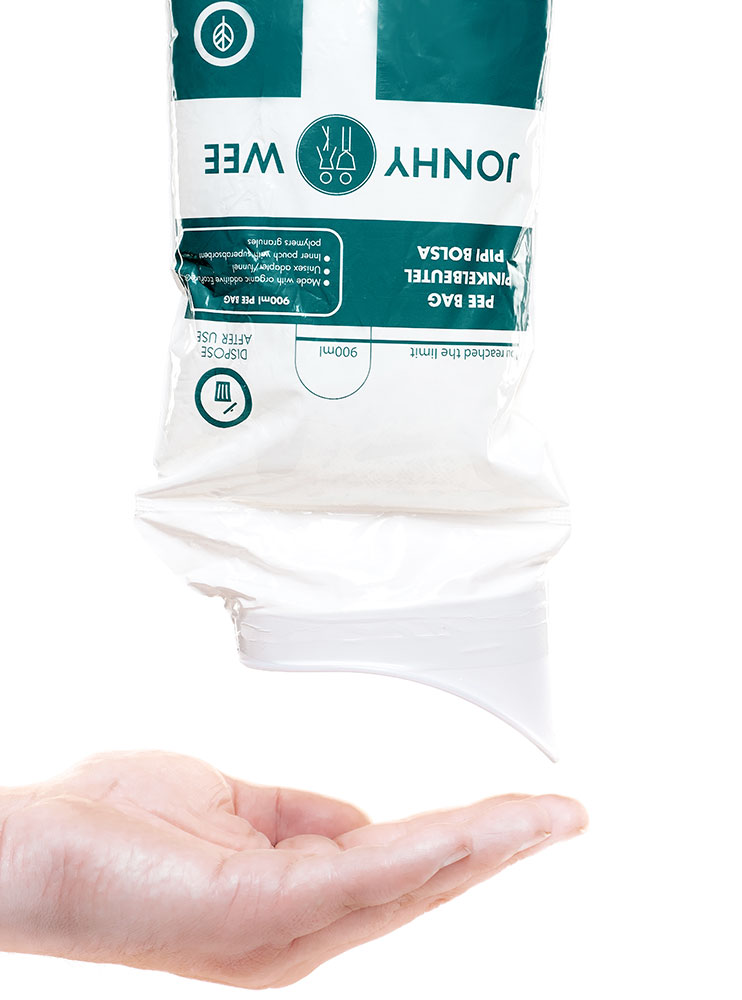 Jonhy Wee Unisex Pinkelbeutel, 900 ml - Packung à 3 Beutel