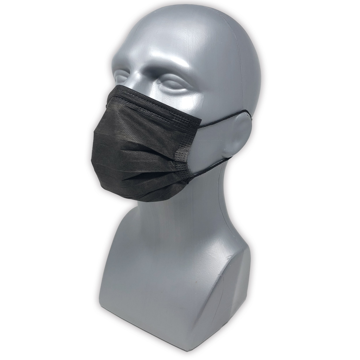 Mundschutz 3-lagig Typ II R in schwarz - Packung à 50 Stück