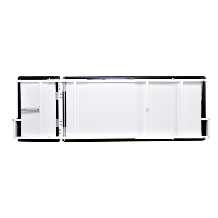 Wandklapp-Ruheraumliege Stahl Kopfteil verst.,waag.,schwarz