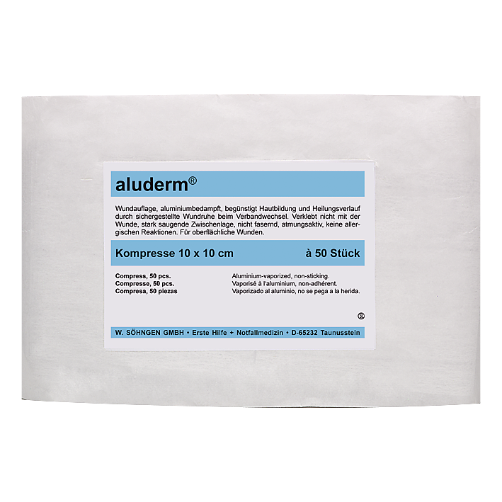 aluderm® Kompressen 10 x 10 cm 50 Stück in Steriltüte