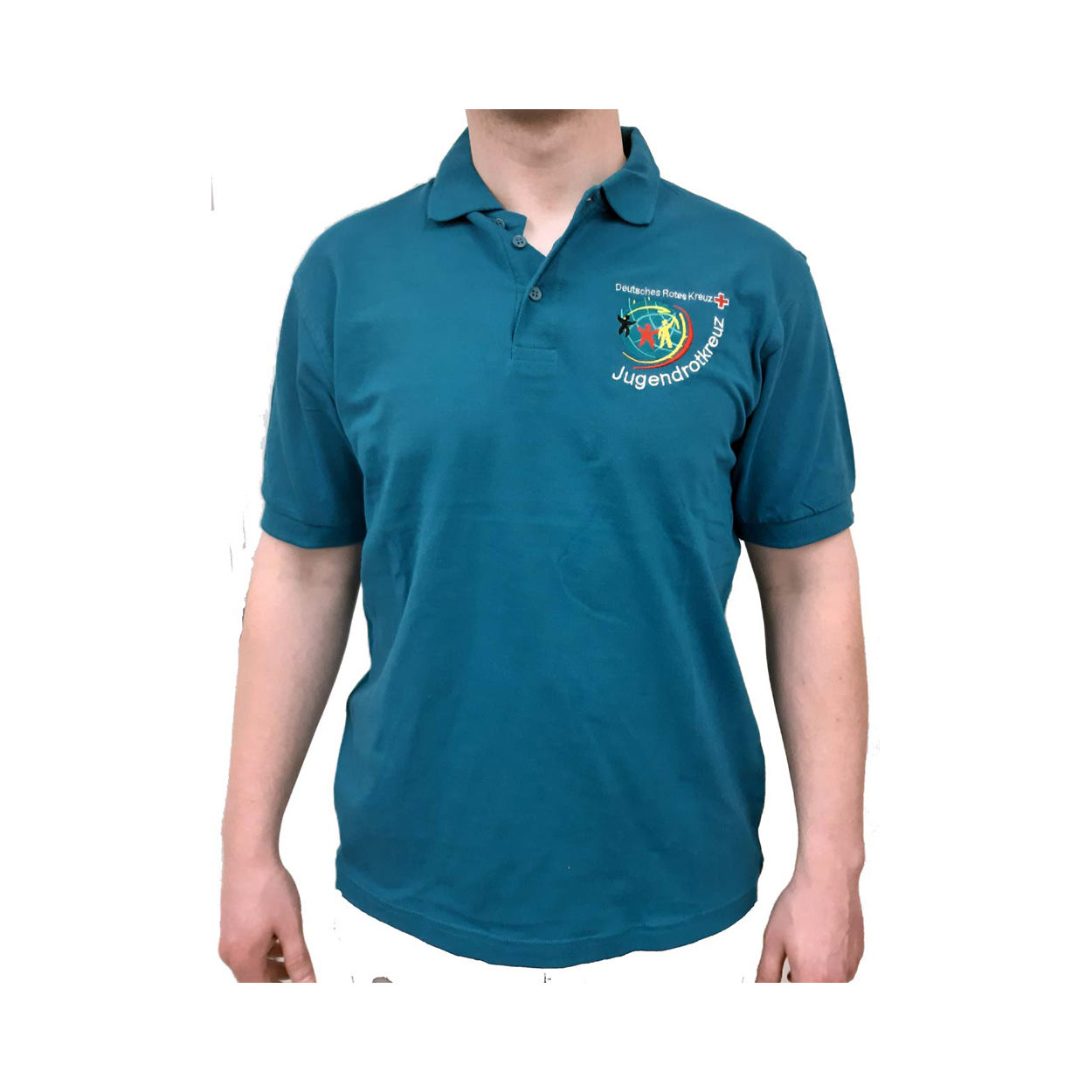 JRK Poloshirt türkis, gestickt
