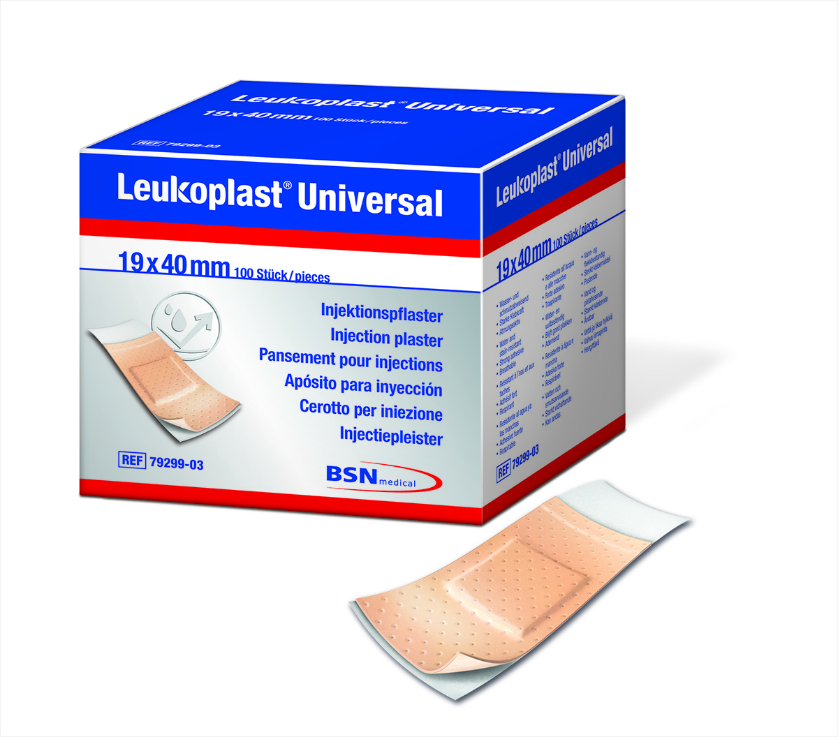 Leukoplast Universal Injektionspflaster 1,90 cm x 0,04 m - Packung à 100 Stück