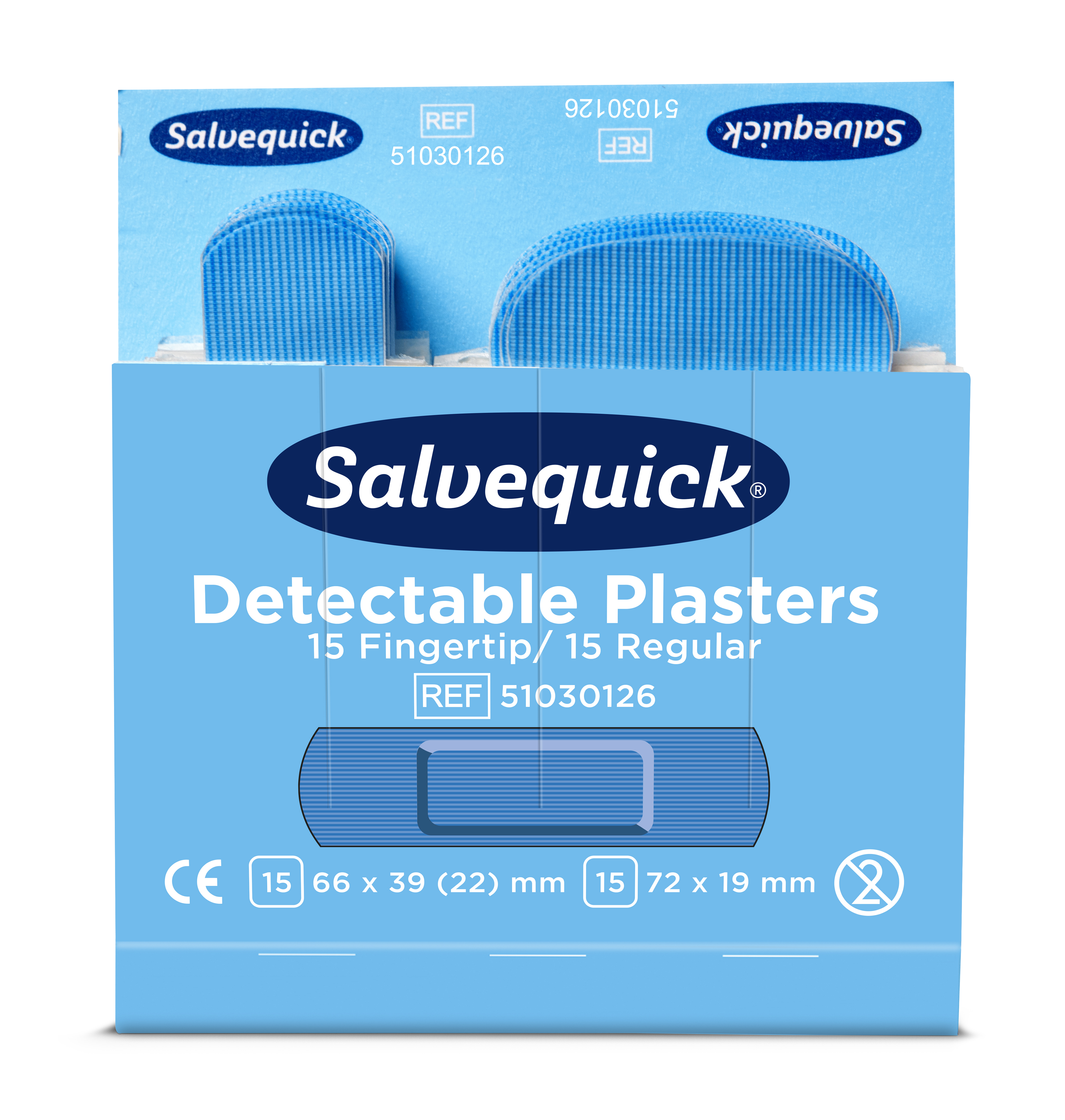 Cederroth Salvequick Detectable Pflastermix - 6 x 30 Stück