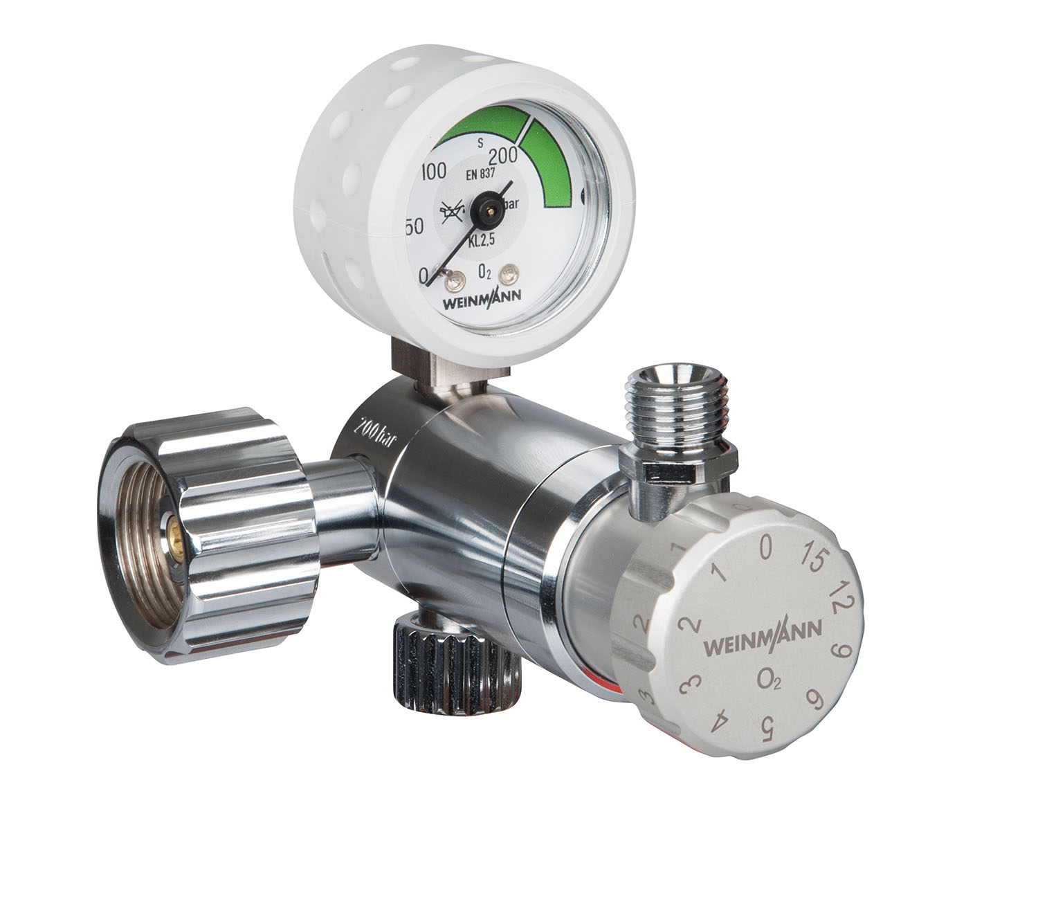 OXYWAY Fast II, G 3/4'  Druckminderer für Sauerstoff,  - Hochdruck-Handanschluss G 3/4'