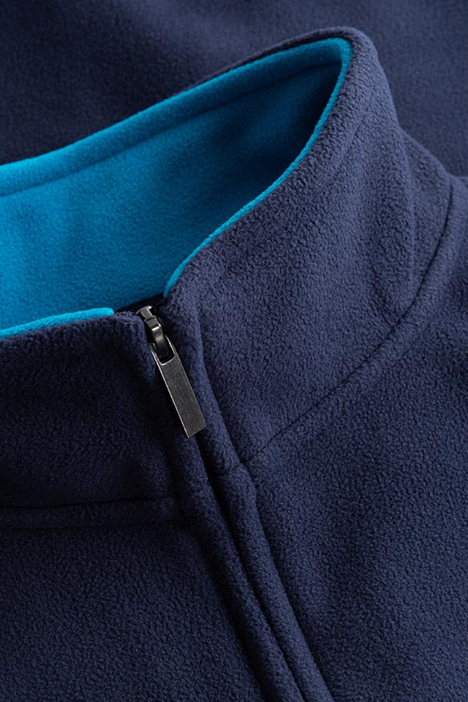 DRK-Doppelfleecejacke für Herren in navy mit Kompaktlogo