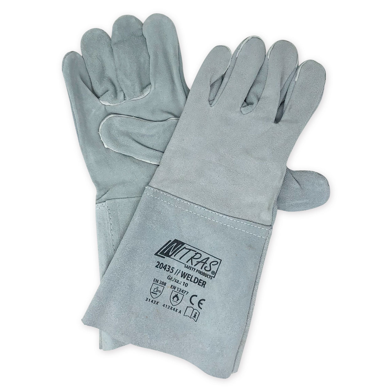 NITRAS "Welder" 5-Finger Schweißerhandschuhe Größe 10