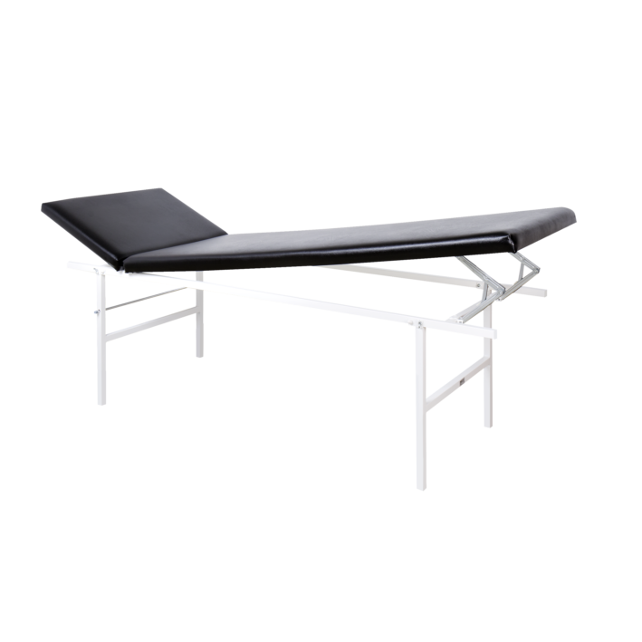 Untersuchungsliege Stahlrohr Kopf-u.Fußteil verst.,schwarz