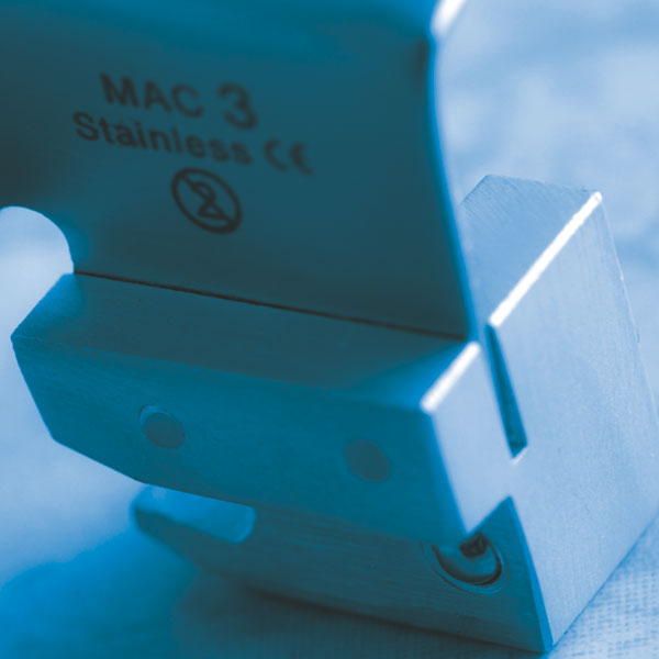 Laryngoskop Kaltlichtspatel aus Edelstahl, Typ Macintosh