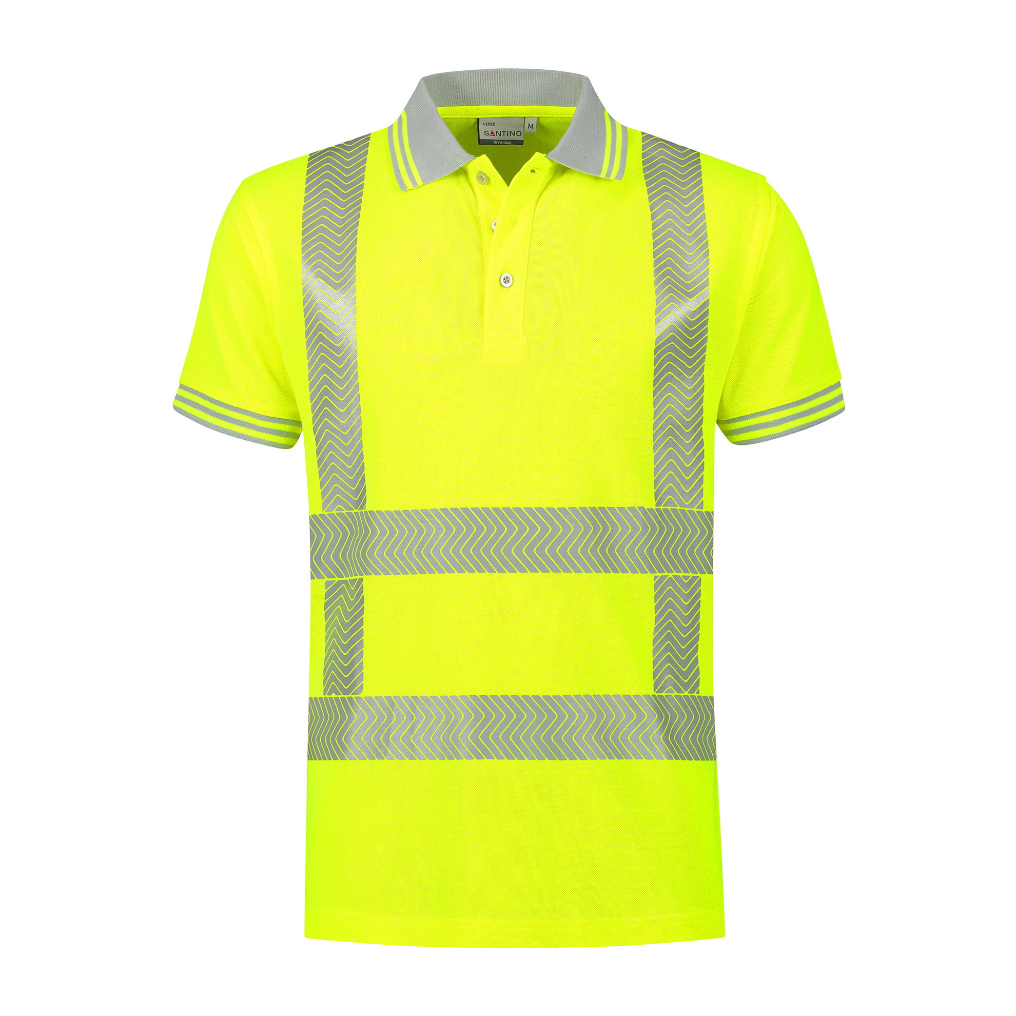 Santino Poloshirt Venice Fluor Yellow Gr. M