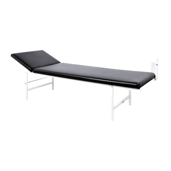 Wandklapp-Ruheraumliege Stahl Kopfteil verst.,waag.,schwarz