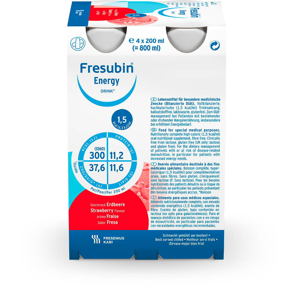Fresubin Energy Drink Erdbeere, Trinkflasche 24 x 200ml