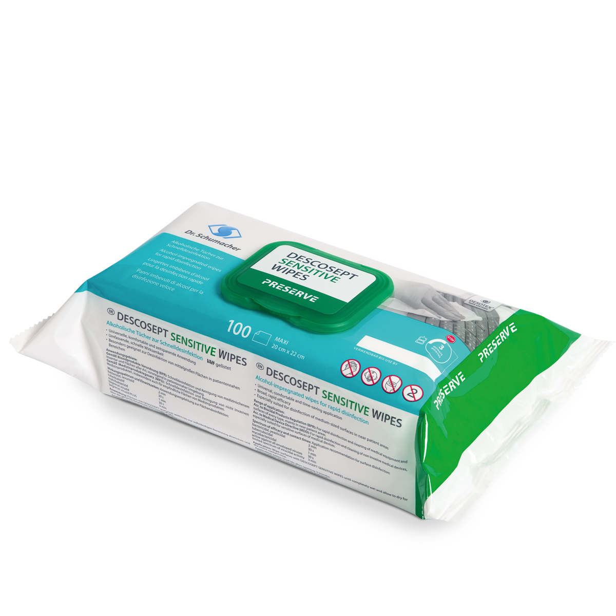 DESCOSEPT SENSITIVE WIPES Desinfektionstücher - Packung à 100 Stück