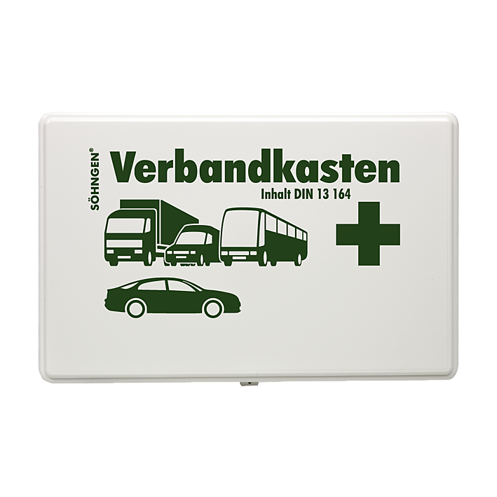 KFZ-Verbandkasten leer Kunststoff weiß