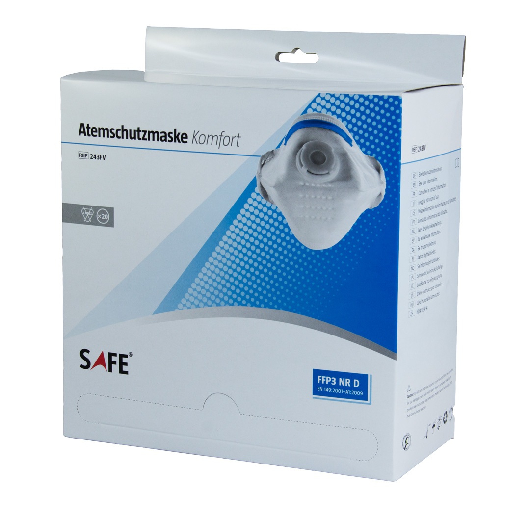 Atemschutzmaske Comfort, FFP3, mit Ventil