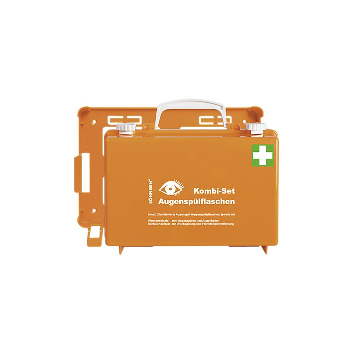 Kombi-Set Augenspülstation QUICK-CD orange