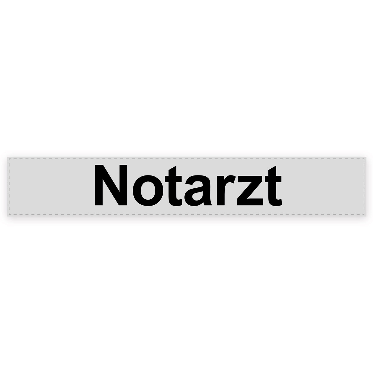 Rückenschild Notarzt, silber