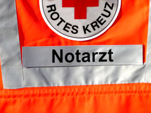 Rückenschild Notarzt, silber