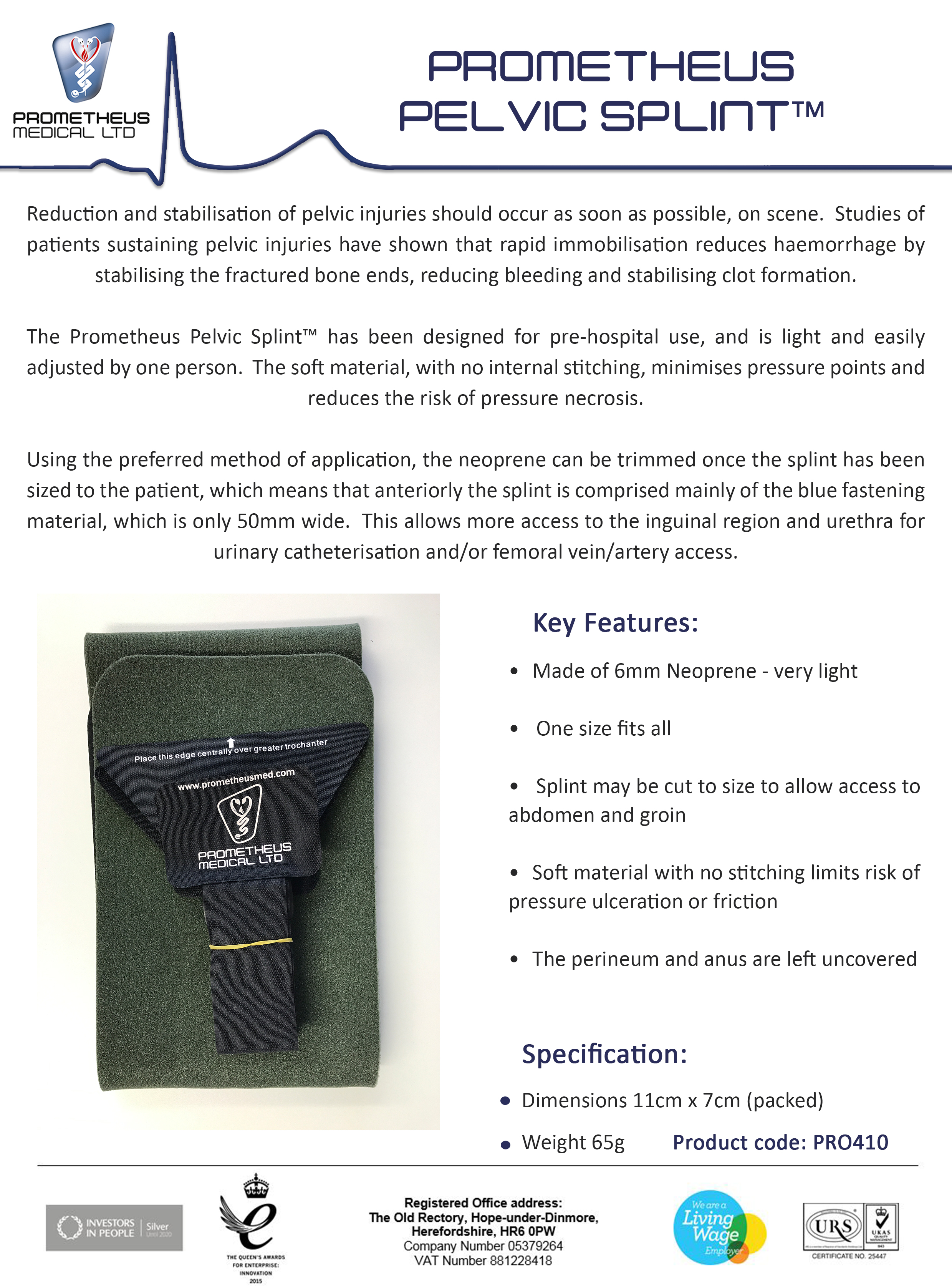 Prometheus Pelvic Splint