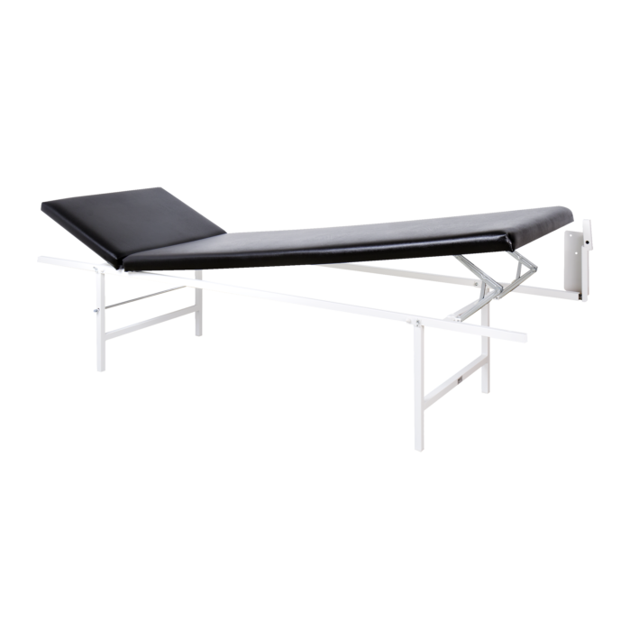 Wandklapp-Ruheraumliege Stahl Kopf/Fuß verst.,waag., schwarz