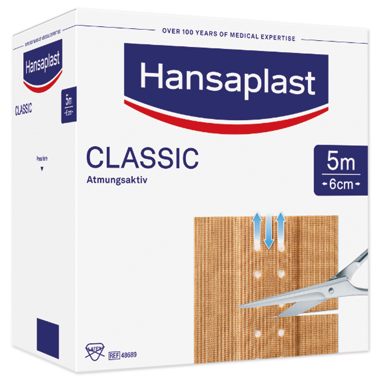 Hansaplast Classic Großpackung 5m x 6cm