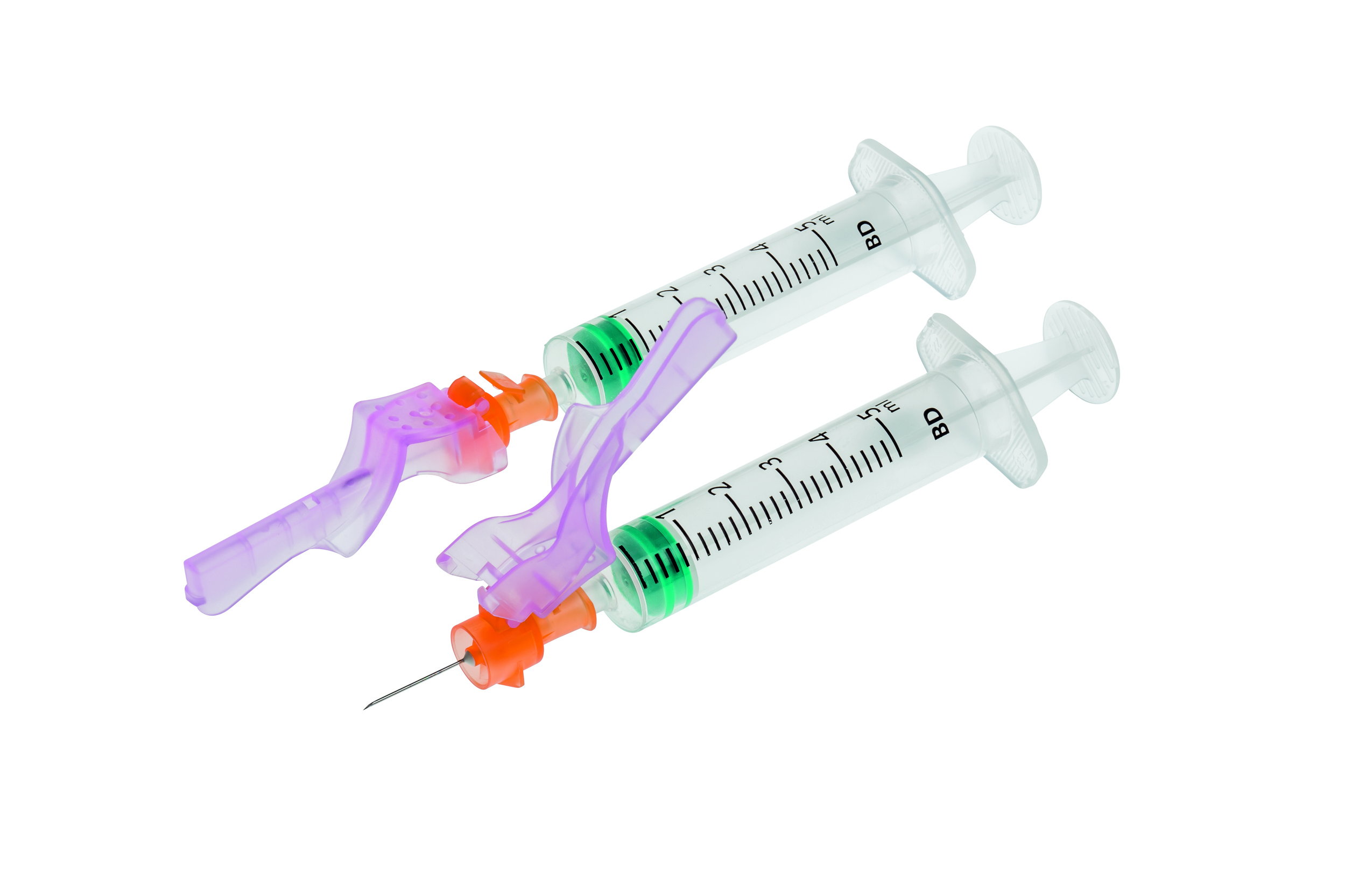 BD Eclipse Sicherheitsinjektionskanülen 25 G orange - Packung à 100 Stück