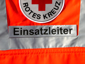 Rückenschild Einsatzleiter, silber