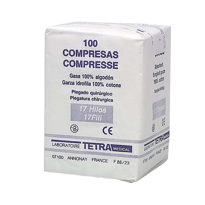 Mullkompresse 7,5 x 7,5 cm 100 Stück